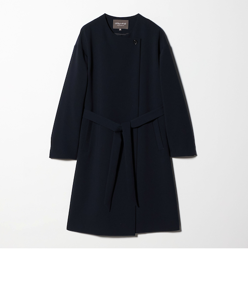 ダブルクロス ノーカラー ベルトコート＜A DAY IN THE LIFE＞