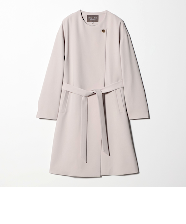 ダブルクロス ノーカラー ベルトコート＜A DAY IN THE LIFE＞