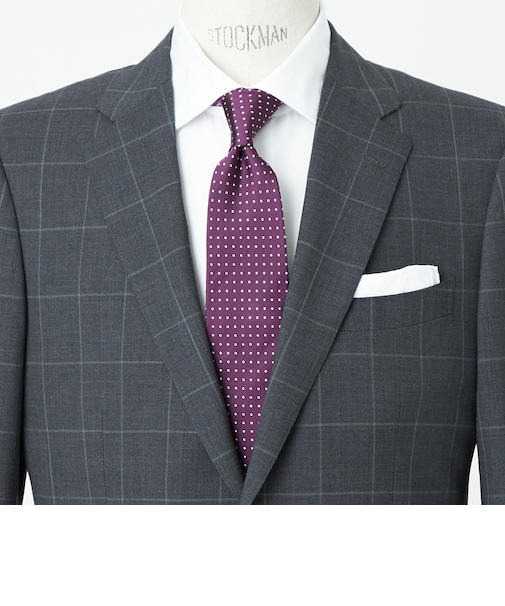 GLR シルク1 8.0cm ドット2 ネクタイ