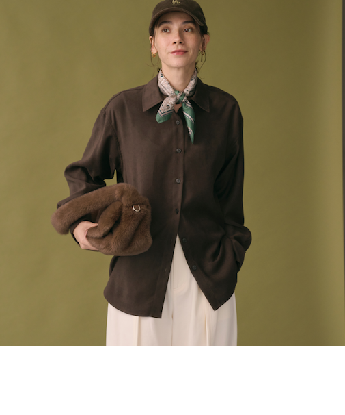 スエードライク シャツ ウォッシャブル