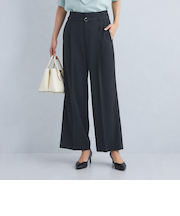 サラフール ベルト ワイド パンツ -マシンウォッシャブル・ストレッチ・UVカット-