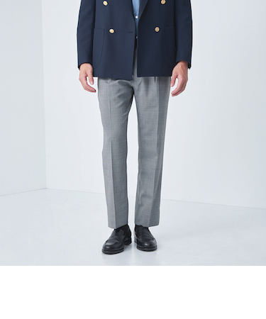 TWPU メランジ トロピカル 1P スラックス -ウォッシャブル・ストレッチ・防シワ-