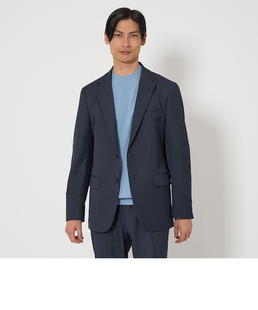 A+ TWPU シャンブレー 2B スリム ジャケット -ストレッチ・防シワ-