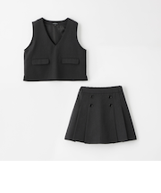 ベスト + タックスカート セット / キッズ 100cm-130cm