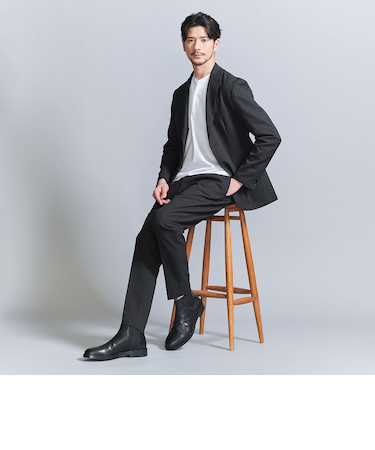 【WARDROBE SMART】LANATEC セットアップ/背抜きジャケット＆イージーパンツ