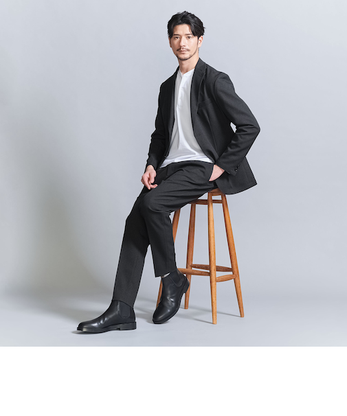 【WARDROBE SMART】LANATEC セットアップ/背抜きジャケット＆イージーパンツ