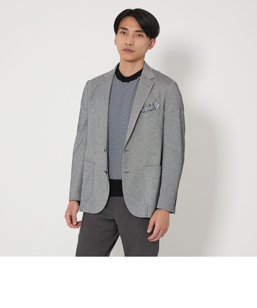 ジャージ カノコ 2B ジャケット-ウォッシャブル・ストレッチ・防シワ・吸水速乾-