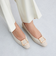 スクエアバックル パンプス（3cmヒール）