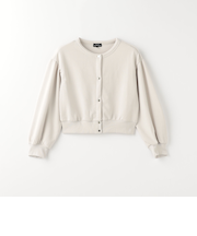 裏毛 袖ボリューム スウェットカーディガン / キッズ  100cm-130cm