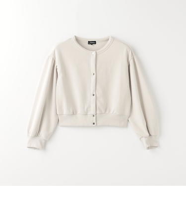 裏毛 袖ボリューム スウェットカーディガン / キッズ  100cm-130cm