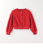 裏毛 袖ボリューム スウェットカーディガン / キッズ  100cm-130cm