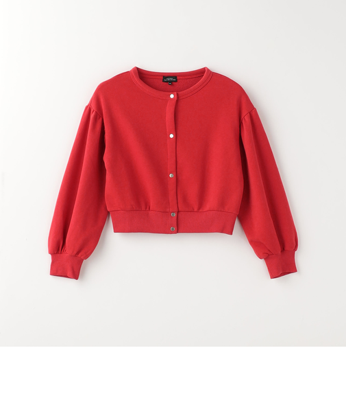 裏毛 袖ボリューム スウェットカーディガン / キッズ  100cm-130cm