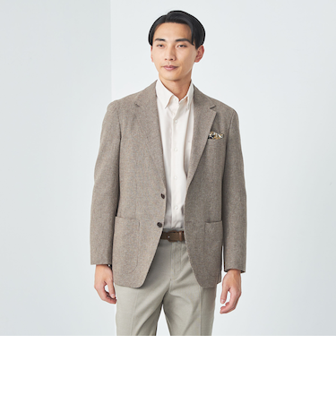 コットンリネン 千鳥 2B RG ジャケット