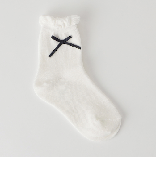 リボン クルー ソックス/靴下 / キッズ  17cm-19cm