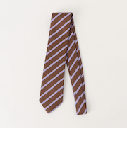 ＜Luisa Esposito＞8.0cm スタンプ ストライプ ネクタイ