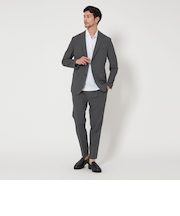 【WARDROBE SMART】グリッドメッシュ セットアップ/ジャケット＆イージーパンツ