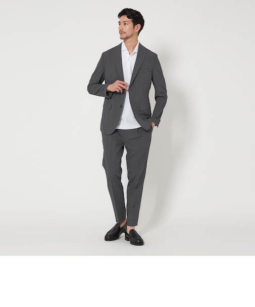 【WARDROBE SMART】グリッドメッシュ セットアップ/ジャケット＆イージーパンツ