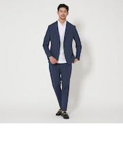 【WARDROBE SMART】グリッドメッシュ セットアップ/ジャケット＆イージーパンツ