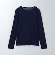 ＜6(ROKU)＞ナイロン チュール クルーネック プルオーバー 24FW