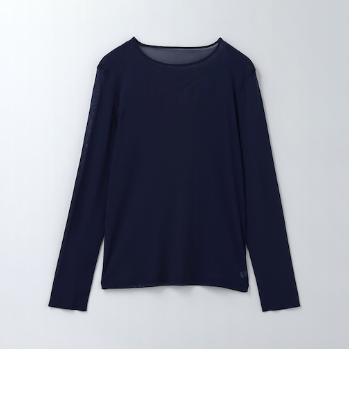 ＜6(ROKU)＞ナイロン チュール クルーネック プルオーバー 24FW