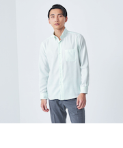 エブリット コットンオックス ストライプ スナップ ボタンダウン シャツ -イージーアイロン-