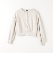 裏毛 袖ボリューム スウェットカーディガン / キッズ  140cm-160cm