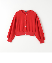 裏毛 袖ボリューム スウェットカーディガン / キッズ  140cm-160cm