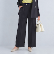 ［size SHORTあり］リネンライク パンツ -マシンウォッシャブル・ストレッチ-