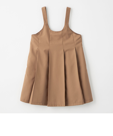 プリーツライク タック ジャンパースカート / キッズ 100cm-130cm