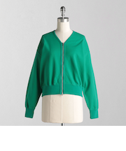 ＜LOEFF＞スウェット ジップ カーディガン