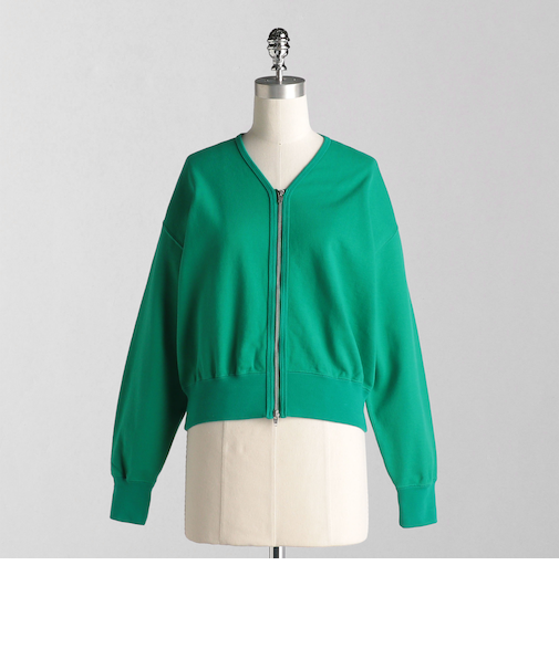 ＜LOEFF＞スウェット ジップ カーディガン
