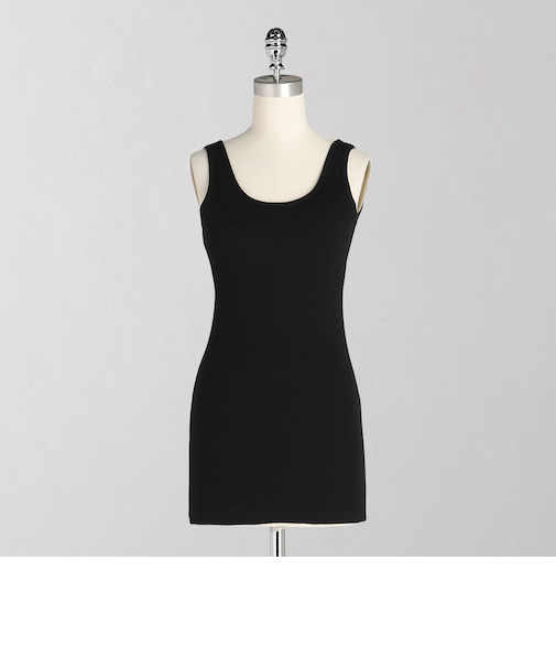 ＜LOEFF＞コットン テレコ タンクトップ ドレス