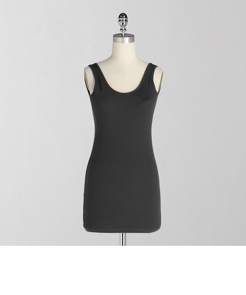 ＜LOEFF＞コットン テレコ タンクトップ ドレス