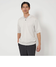 ラミー ナイロン プレーティング ニットポロ ポロシャツ