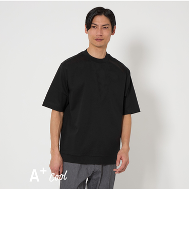 A+ COOL スムース クルーネック カットソー -接触冷感・抗菌-