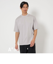 A+ COOL スムース クルーネック カットソー -接触冷感・抗菌-