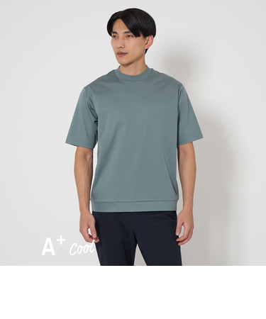 A+ COOL スムース クルーネック カットソー -接触冷感・抗菌-