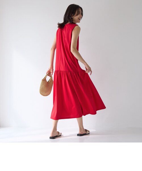size SHORT/TALLあり］シンプルリフトワンピース -UVカット・抗菌