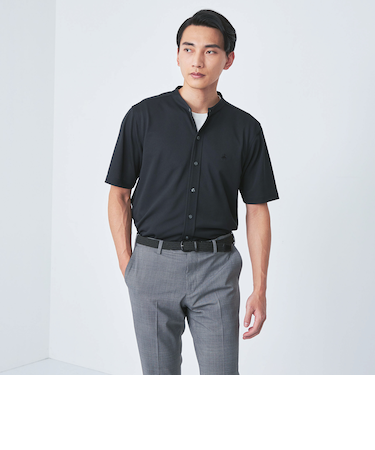 【別注】＜Brooks Brothers＞GLR カノコ バンドカラー 半袖 シャツ