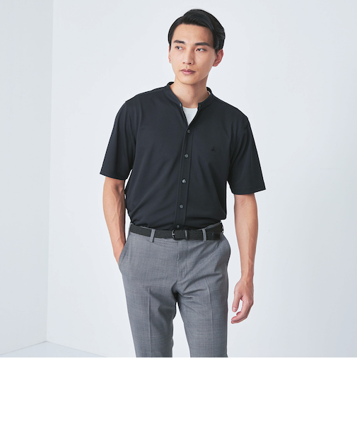 【別注】＜Brooks Brothers＞GLR カノコ バンドカラー 半袖 シャツ