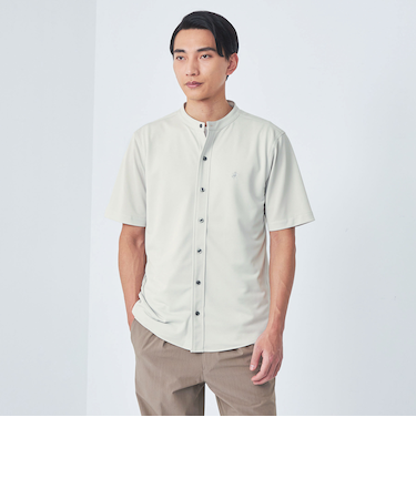 【別注】＜Brooks Brothers＞GLR カノコ バンドカラー 半袖 シャツ