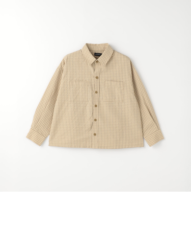 チェック ボックス シャツ / キッズ  100cm-130cm