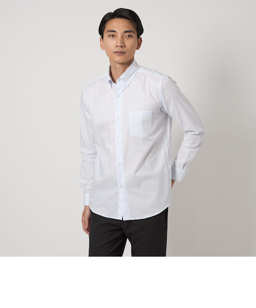 エブリット コットンパナマ スナップ ボタンダウン シャツ -イージーアイロン-