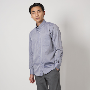 エブリット コットンパナマ スナップ ボタンダウン シャツ -イージーアイロン-