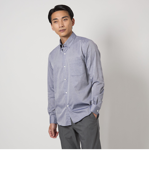 エブリット コットンパナマ スナップ ボタンダウン シャツ -イージーアイロン-