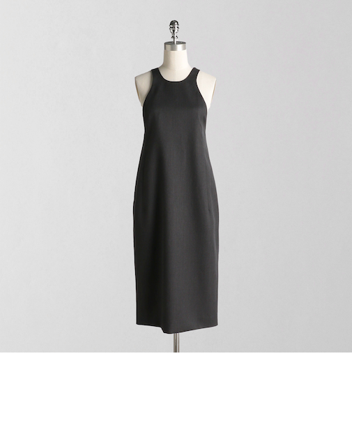 ＜LOEFF＞W ギャバ エプロンドレス