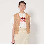 フリンジ ニット ベスト