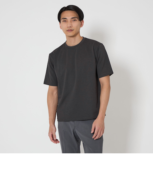 A+ バーズアイ クルーネック カットソー