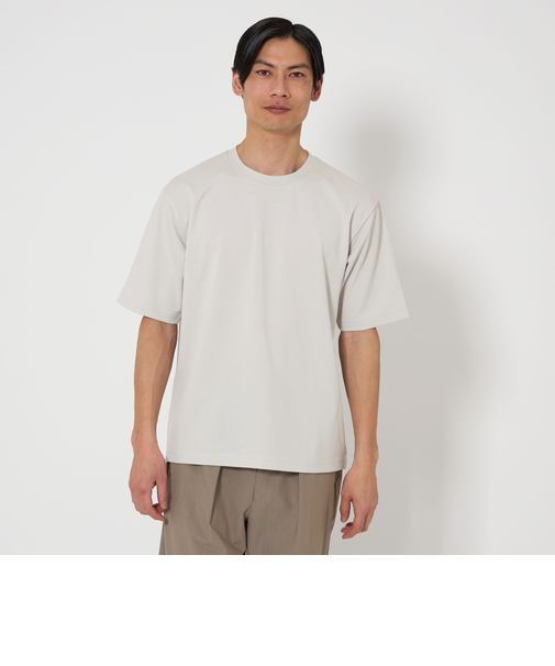 A+ バーズアイ クルーネック カットソー