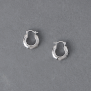 スター/ビジュー フープピアス